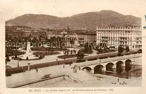 AK / Ansichtskarte Nice__06_Nizza Le Jardin Albert 1. et l Embouchure du Paillon 