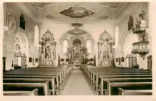 AK / Ansichtskarte St_Maergen Pfarr  u. Wallfahrtskirche Innenansicht St_Maergen