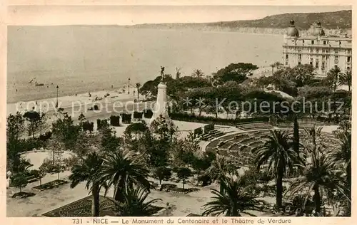 AK / Ansichtskarte Nice__06_Nizza Le Monument du Centaire et le Theatre de Verdure 