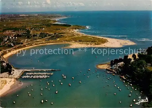 AK / Ansichtskarte Guidel_56_Morbihan Port du Bas Pouldu Plage Estuaire de la Laita vue aerienne 