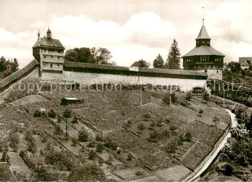 AK / Ansichtskarte Esslingen__Neckar Burg mit Wehrgang 