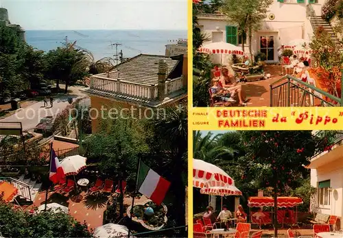 AK / Ansichtskarte Finale_Ligure_IT Deutsche Familien da Pippo Terrasse 