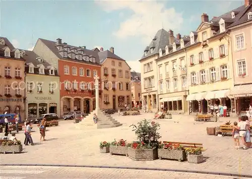 AK / Ansichtskarte Echternach_Luxembourg Place du marche avec Croix de Justice 