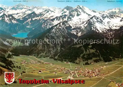 AK / Ansichtskarte Tannheim_Tirol_AT Gesamtansicht m. Vilsalpsee Hochvogel Nebelhorn 