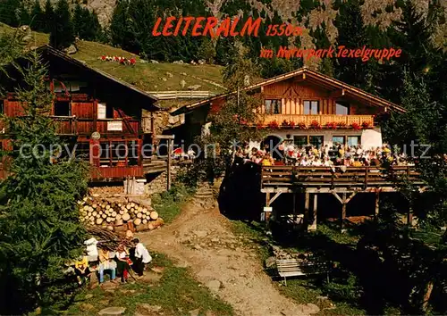 AK / Ansichtskarte Leiteralm_1550m_Texelgruppe_Dolomiti_IT Leiteralm Restaurant Aussenansicht 