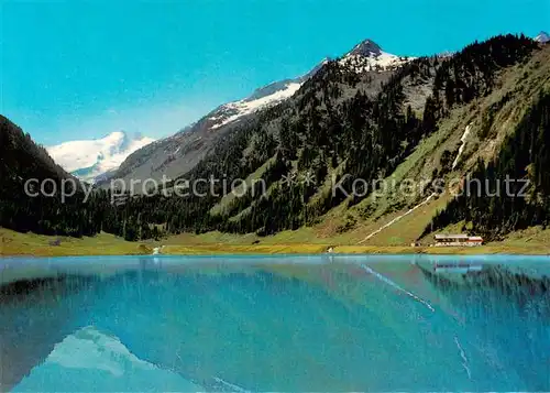 AK / Ansichtskarte Finkausee_Gerlos_Zillertal_AT Alpengasthaus Finkau m. See Reichenspitzgruppe 
