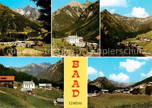 AK / Ansichtskarte Baad Mittelberg_Kleinwalsertal_AT Teilansichten Kirche Panorama 