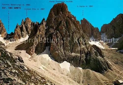 AK / Ansichtskarte Dolomiten_Langkofel Gruppo del Sassolungo Rifugio Toni Demetz Dolomiten_Langkofel