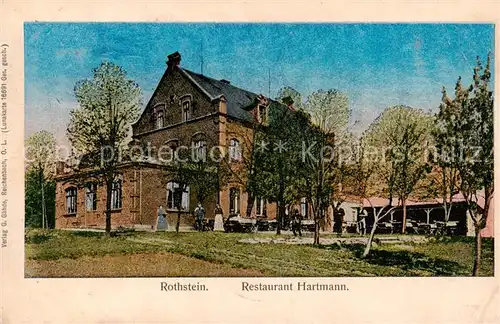 AK / Ansichtskarte Rothstein Sohland_Oberlausitz Restaurant Hartmann Aussenansicht 