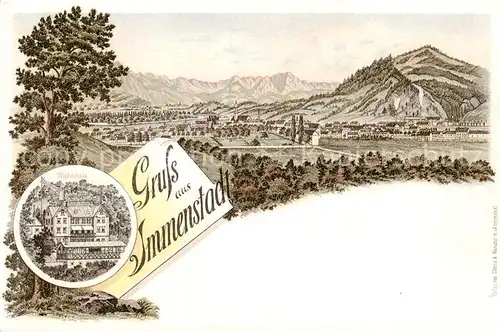 AK / Ansichtskarte Immenstadt_Allgaeu Gesamtansicht u. Friedrichsbad Immenstadt_Allgaeu