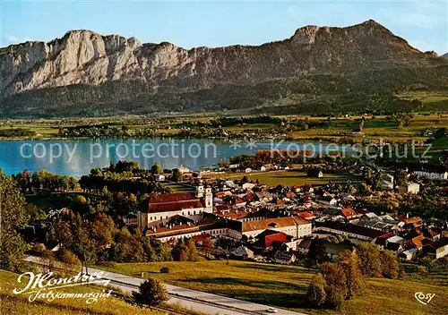 AK / Ansichtskarte Mondsee_Salzkammergut_AT Gesamtansicht m. Mondsee 