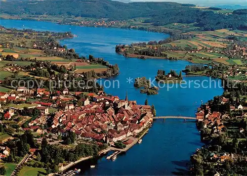 AK / Ansichtskarte Stein_Rhein_SH Fliegeraufnahme Gesamtansicht   Untersee 