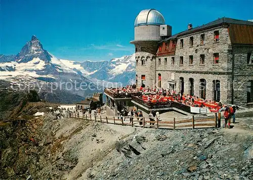 AK / Ansichtskarte Gornergrat_Zermatt_VS Hotel Terrasse Matterhorn 