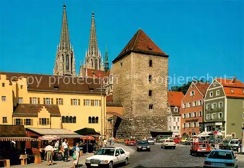 AK / Ansichtskarte Regensburg Alter Kornmarkt Kirchtuerme Regensburg