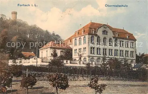 AK / Ansichtskarte Forbach_57_Lothringen Oberrealschule Aussenansicht Feldpost 