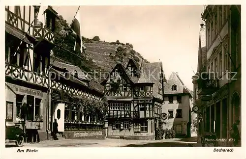 AK / Ansichtskarte Bacharach_Rhein Altstadt Fachwerkhaeuser Bacharach Rhein