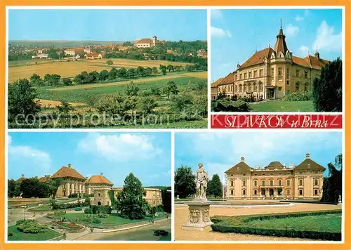 AK / Ansichtskarte Slavkov_u_Brna_Austerlitz_CZ Panorama Schloss Park Denkmal 