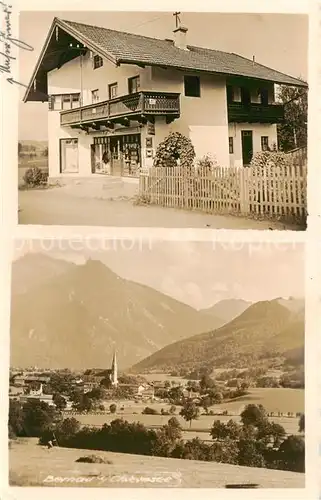 AK / Ansichtskarte Bernau_Chiemsee Gesamtansicht u. Laden Aussenansicht Bernau Chiemsee