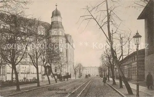 AK / Ansichtskarte Insterburg_Tschernjachowsk_RU Dessauer Hof m. Kutsche Feldpost 