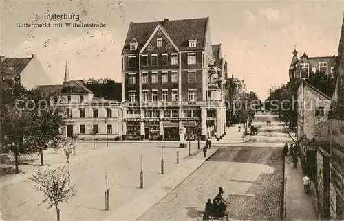 AK / Ansichtskarte Insterburg_Tschernjachowsk_RU Buttermarkt m. Wilhelmstrasse u. Kutsche 