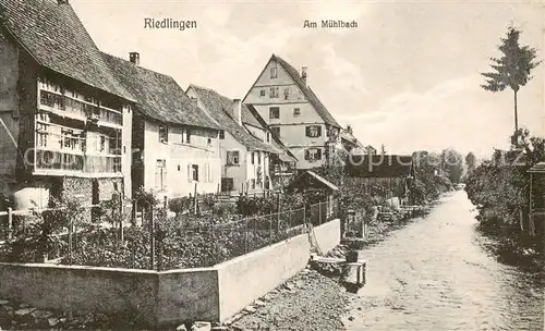 AK / Ansichtskarte Riedlingen_Kandern Am Muehlbach   Feldpost Riedlingen Kandern