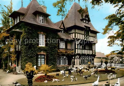 AK / Ansichtskarte Mesnil de Bavent_14_Calvados Chalet Epis Normands Vases et Animaux pour interieurs Parcs Jardins 