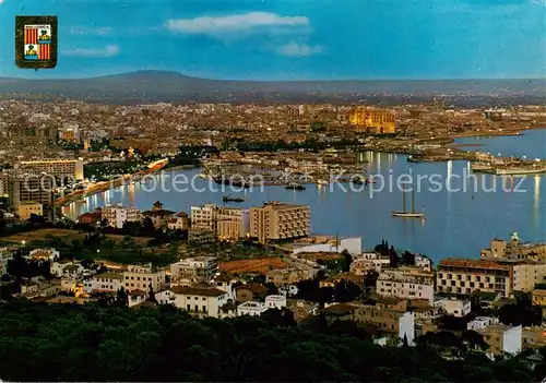 AK / Ansichtskarte Palma_Mallorca Vista general nocturna Palma Mallorca