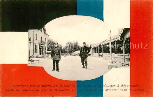 AK / Ansichtskarte La_Schlucht_88_Gerardmer_Vosges Deutsch Franzoesische Grenze a. d. Strasse v. Muenster nach Gerardmer 