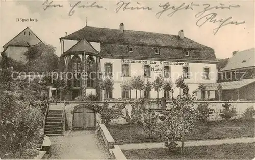 AK / Ansichtskarte Pfalzel_Trier Restauration zur Klosterschenke Aussenansicht   feldpost 