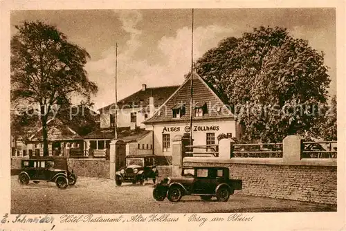 AK / Ansichtskarte Orsoy_Rhein Restaurant Hotel Altes Zollhaus Aussenansicht Orsoy Rhein