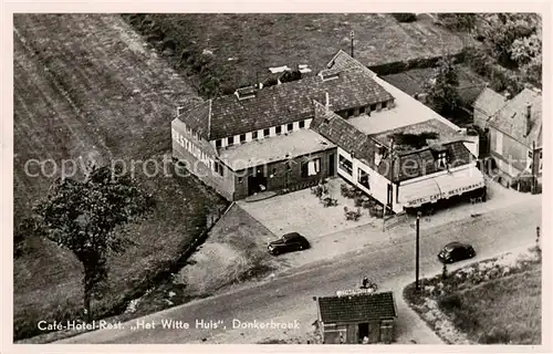 AK / Ansichtskarte Donkerbroek_NL Fliegeraufnahme Cafe Restaurant Het Witte Huis 