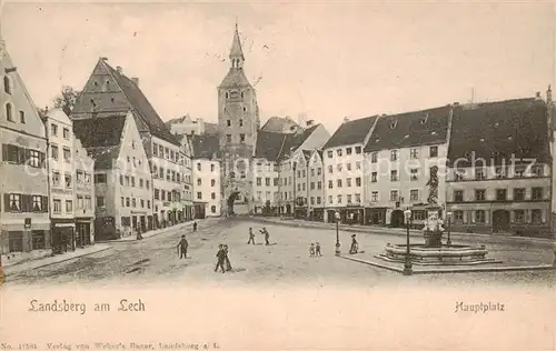 AK / Ansichtskarte Landsberg_Lech Hauptplatz Landsberg_Lech