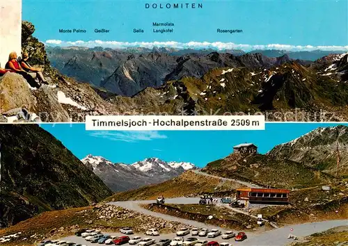 AK / Ansichtskarte Soelden_oetztal_AT Timmelsjoch Hochalpenstrasse Bergrestaurant Fernsicht Alpenpanorama 