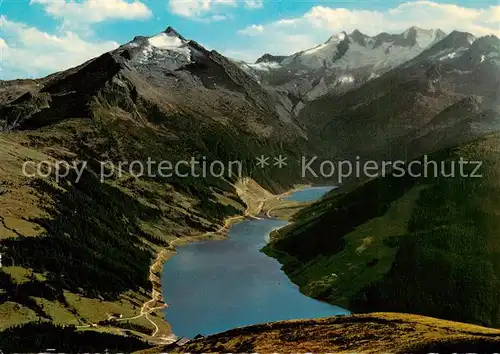 AK / Ansichtskarte Gerlos_Zillertal_AT Blick von Bergstation Koenigsleitenlift auf Durlasboden Stausee Alpenpanorama 