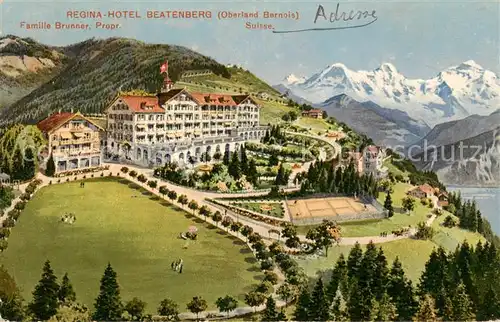 AK / Ansichtskarte Beatenberg_Thunersee_BE Regina Hotel Aussenansicht 