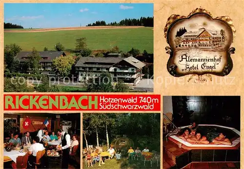 AK / Ansichtskarte Rickenbach_Hotzenwald Alemannenhof Hotel Engel Gaststube Grillplatz Whirlpool Rickenbach Hotzenwald