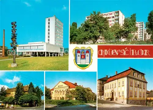 AK / Ansichtskarte Novy_Bor_Haida_CZ Borske sklo Sidliste Hotel Grand Divadlo Muzeum 