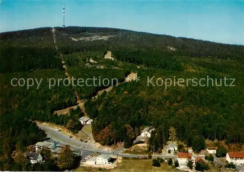 AK / Ansichtskarte Fleckl_Oberwarmensteinach Fliegeraufnahme mit Hotel Hirscheck 