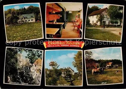 AK / Ansichtskarte Betzenstein Gasthaus Reuthof Gaststube Partie im Eibgrat Hohe Reut Hof Betzenstein