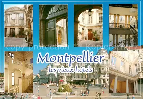 AK / Ansichtskarte Montpellier_Herault Les vieux hotels Centre Fontaine Montpellier Herault