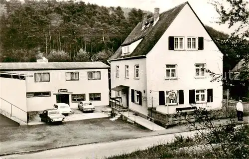 AK / Ansichtskarte Gemuenden_Taunus Gaststaette Pension Burck Hof Aussenansicht Gemuenden Taunus