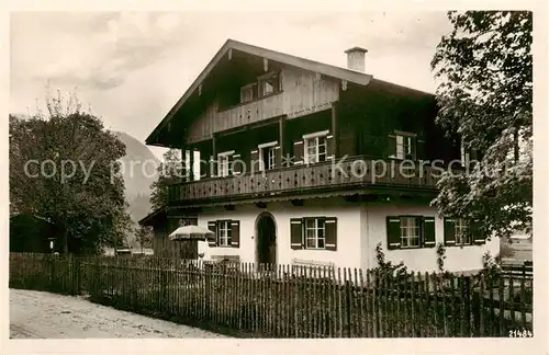 AK / Ansichtskarte Oberschoenau_Koenigssee Pension Moldenhauer Aussenansicht Oberschoenau Koenigssee