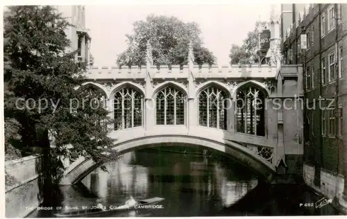 AK / Ansichtskarte Cambridge__UK_Cambridgeshire The Bridge of Sighs St Johns College 