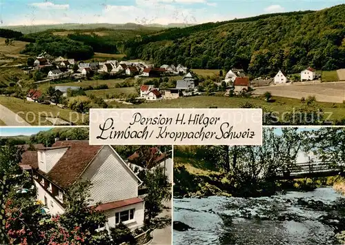 AK / Ansichtskarte Limbach_Kroppach Gesamtansicht u. Privatpension Kroppacher Schweiz Limbach Kroppach