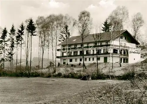 AK / Ansichtskarte Wald Michelbach Restaurant Pension Birkenhof Aussenansicht Wald Michelbach