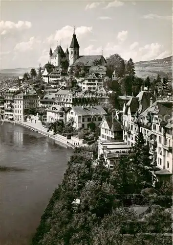 AK / Ansichtskarte Thun_BE Panorama Kirche Thun_BE