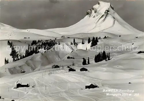 AK / Ansichtskarte Damuels_Vorarlberg_AT Winterpanorama mit Mittagspitz 