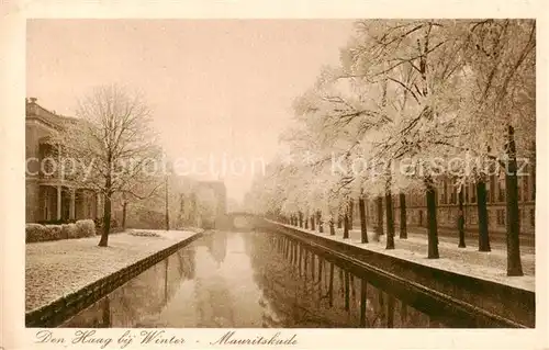 AK / Ansichtskarte Den_Haag_La_Haye_NL bij winter Mauritskade 