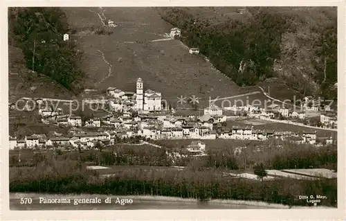 AK / Ansichtskarte Agno_Lago_di_Lugano_TI Gesamtansicht 