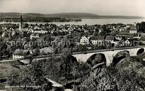 AK / Ansichtskarte Emmishofen_Kreuzlingen_TG Panorama m. Zugbruecke 